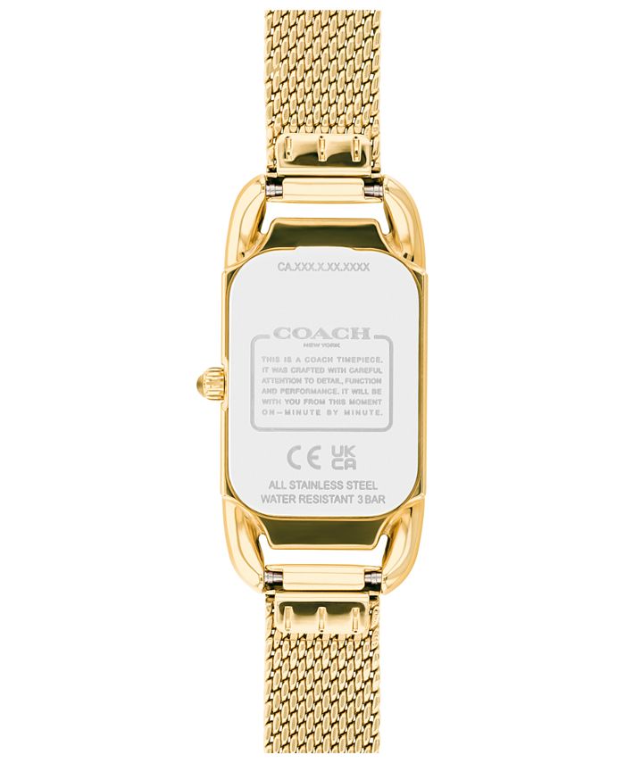 COACH Women's Cadie Stainless Steel Mesh Bracelet Watch, 17.5 x 28.5mm ...
