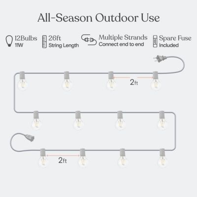Ambience Pro 26 ft. LED Indoor/Outdoor Plug-In String Lights with Soft White Hue