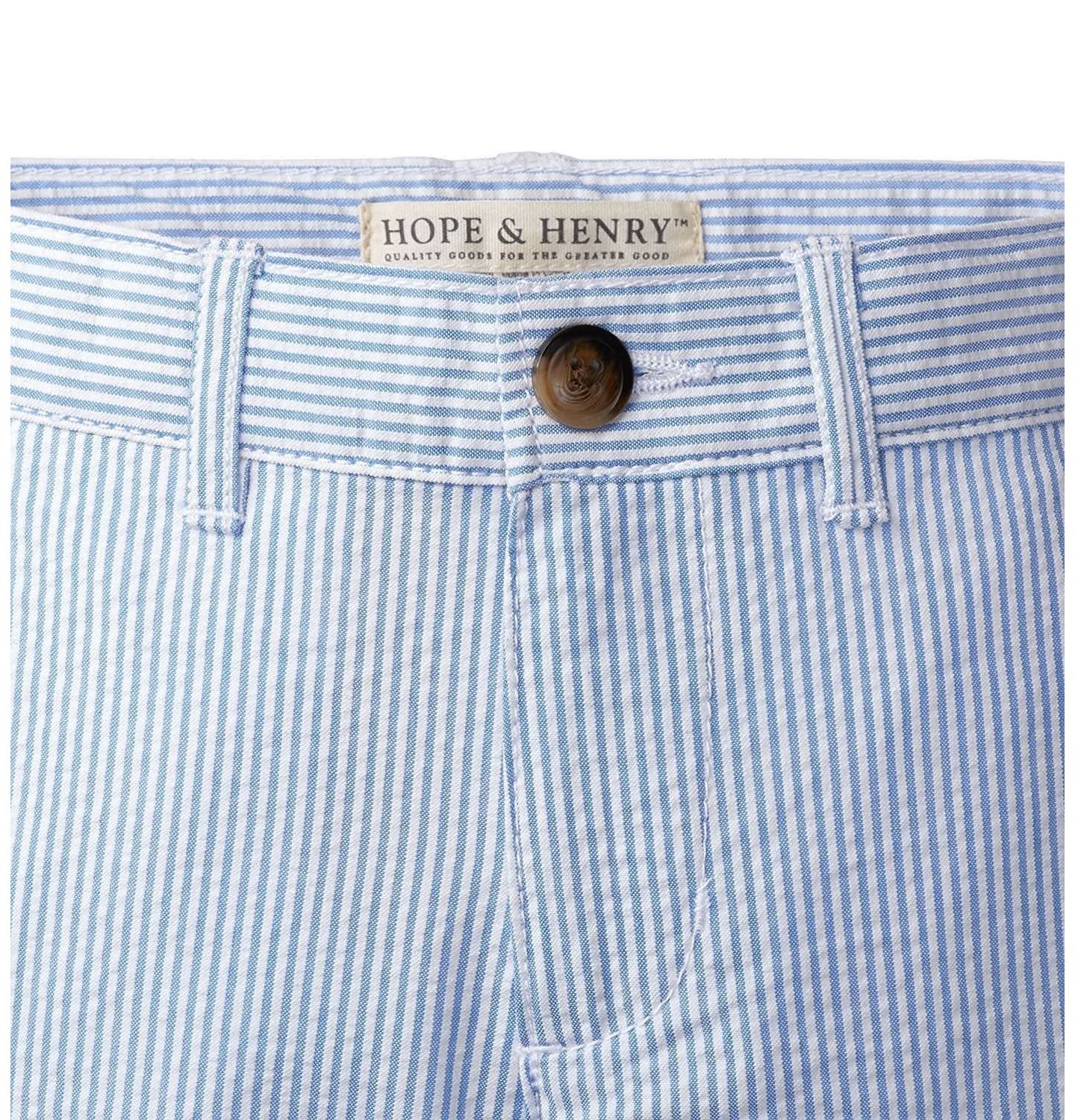 Брюки Hope & Henry Cotton Seersucker Suit Pant для мальчиков-малышей, цвет: Синий — фото 2