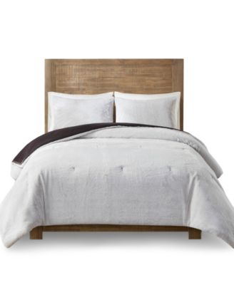 MADISON PARK SAWYER FAUX FUR COMFORTER SETS