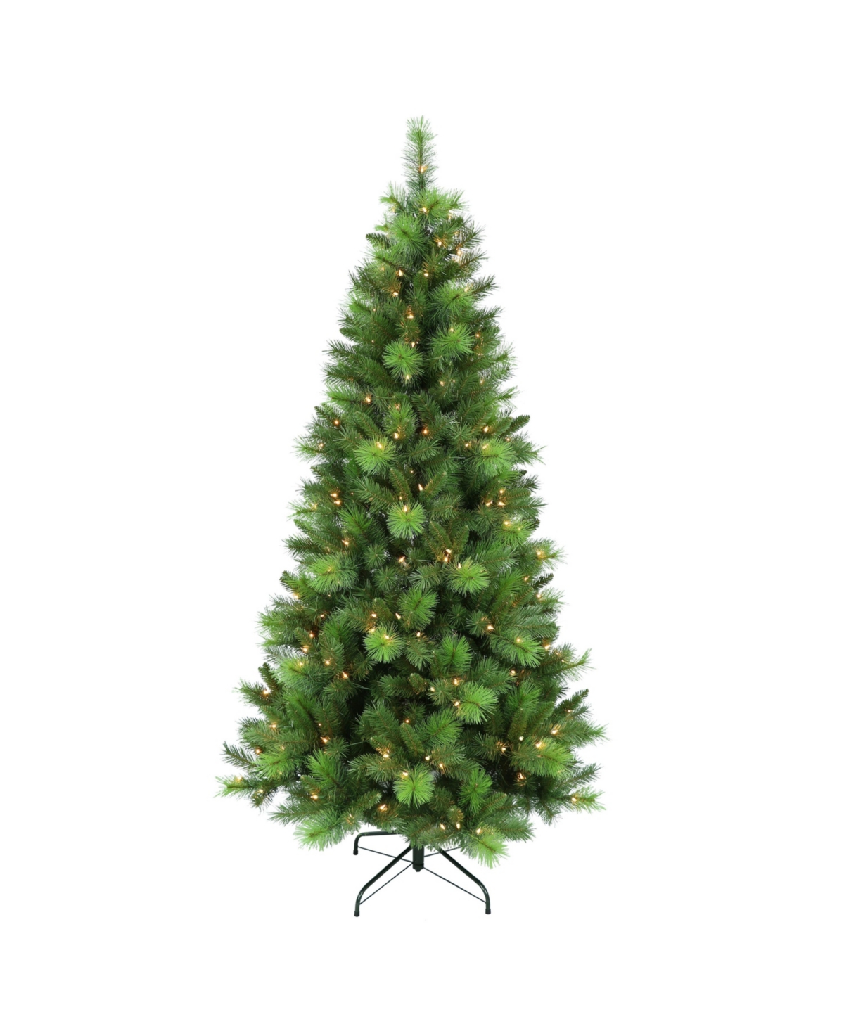 Puleo 6.5FT Pre-Lit Adirondack Pine Artificial Christmas Tree