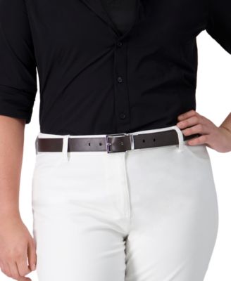 Women's Reversible Leather Pant Belt 