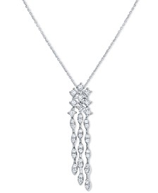 Diamond Cascading 18" Pendant Necklace (1/2 ct. t.w.) in 14k White Gold