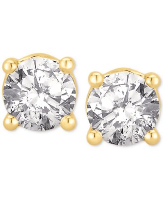 GIA Certified Diamond Stud Earrings (1-1/2 ct. t.w.) Stud Earrings in 14k White or Yellow Gold