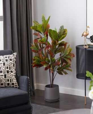 Traditional Croton Artificial Plant, 50"