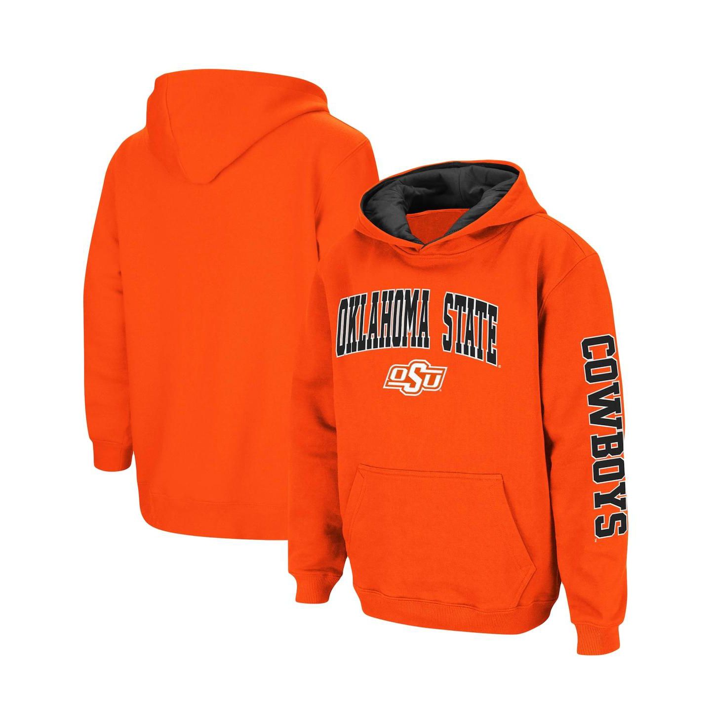 Худи Colosseum Orange Oklahoma State Cowboys 2-Hit Team Pullover для мальчиков — фото 1