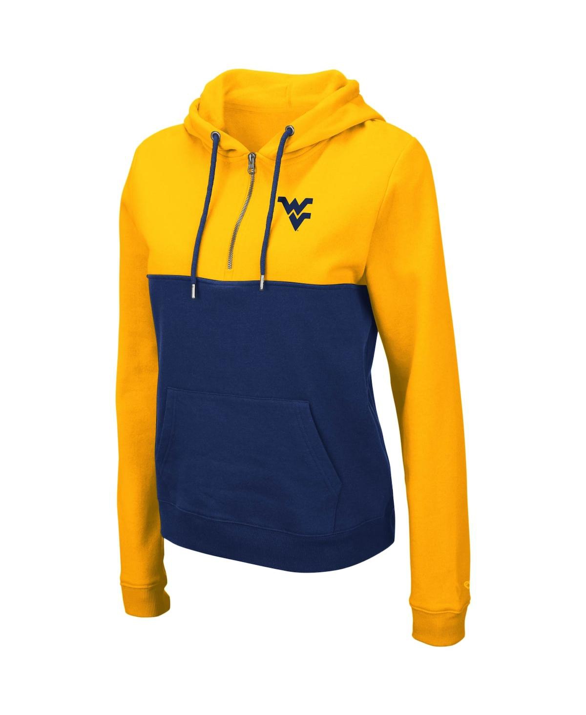 Women's Colosseum Navy West Virginia Mountaineers Aidan Half-Zip Hoodie - Navy