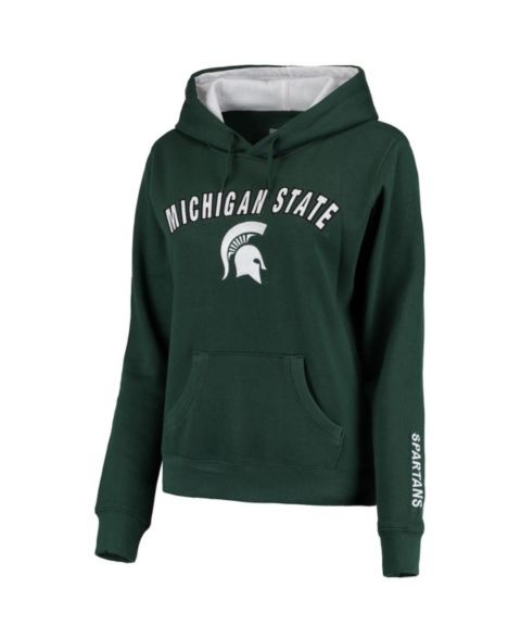 Женское худи Colosseum Green Michigan State Spartans Arch and Logo 1 Pullover