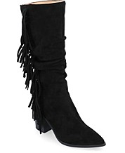 Tom Audreath Lodge Daughter Black Fringe Boots - Macy's