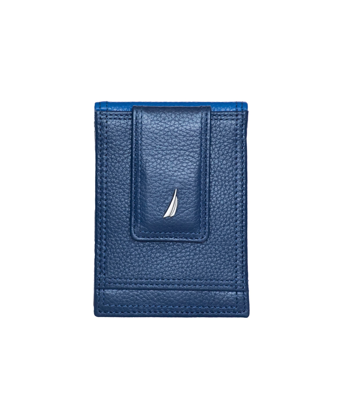 Nautica Men's Front Pocket Leather Wallet In Cobalt Blue