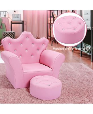 Pink Kids Sofa Armrest Chair Couch Children Toddler