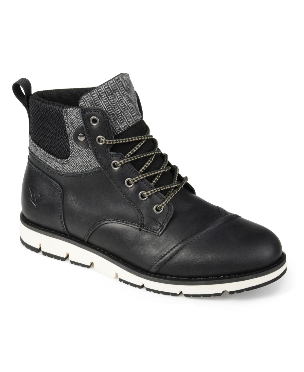 Shop Territory Men's Raider Wide Width Tru Comfort Foam Lace-up Cap Toe Ankle Boot In Black