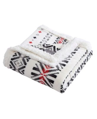 CLOSEOUT! Mountain Village Ultra Soft Plush Fleece Reversible Throw, 60" x 50"