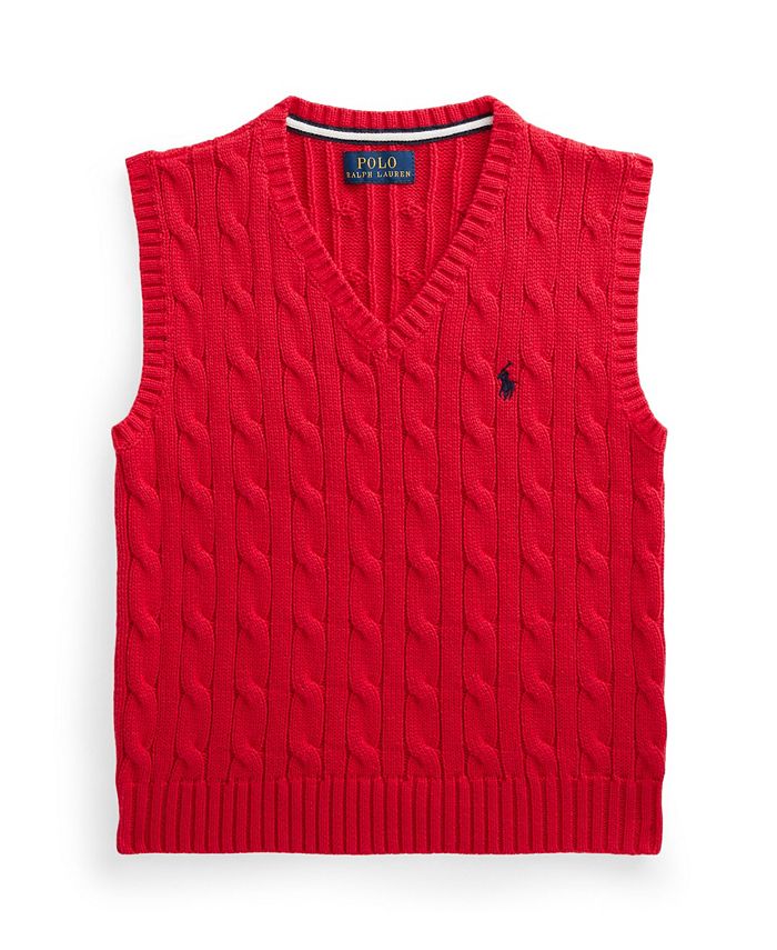 Polo Ralph Lauren Toddler and Little Boys Cable-Knit Sweater Vest - Macy's