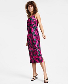 Women&apos;s Printed Sleeveless Midi Slip Dress&comma; Created for Macy&apos;s