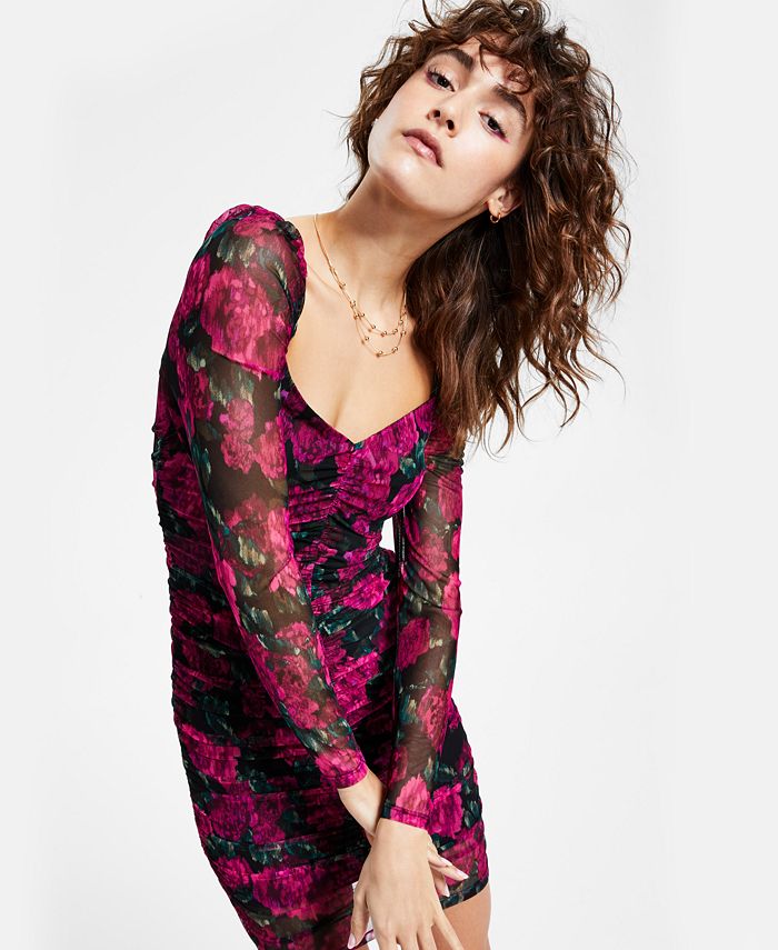 Bar III Tiger Print Sweetheart Neck Top main image 1