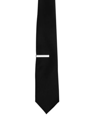 Men's Solid Tie & 1-1/2" Tie Bar Set