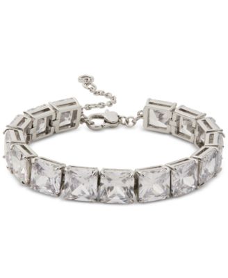 kate spade new york Silver-Tone Princess-Cut Cubic Zirconia