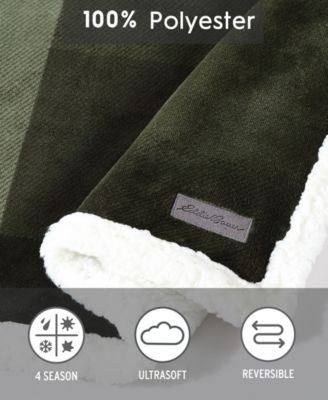 CLOSEOUT! Pine Plaid Ultra Soft Plush Fleece Reversible Throw, 60" x 50"