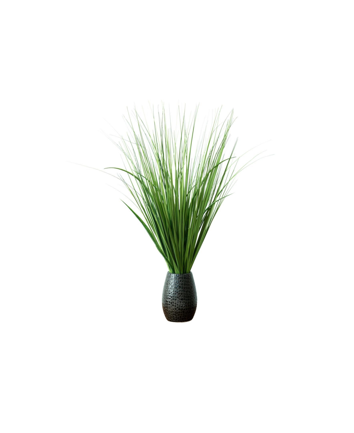 Tabletop Artificial Foliage in Crackled Pot - Black