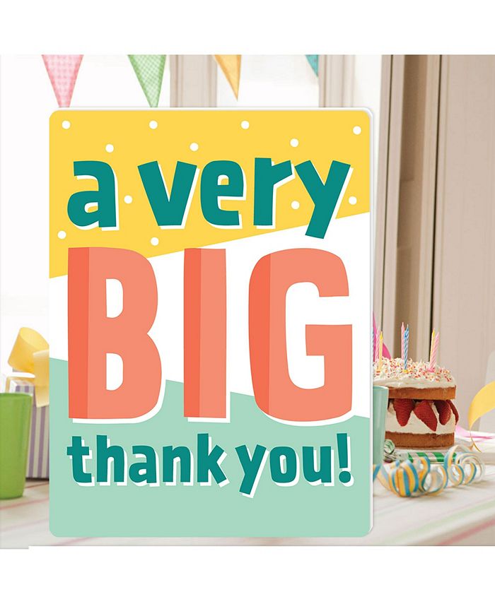 Big Dot of Happiness A Very Big Thank You Gratitude Giant Greeting