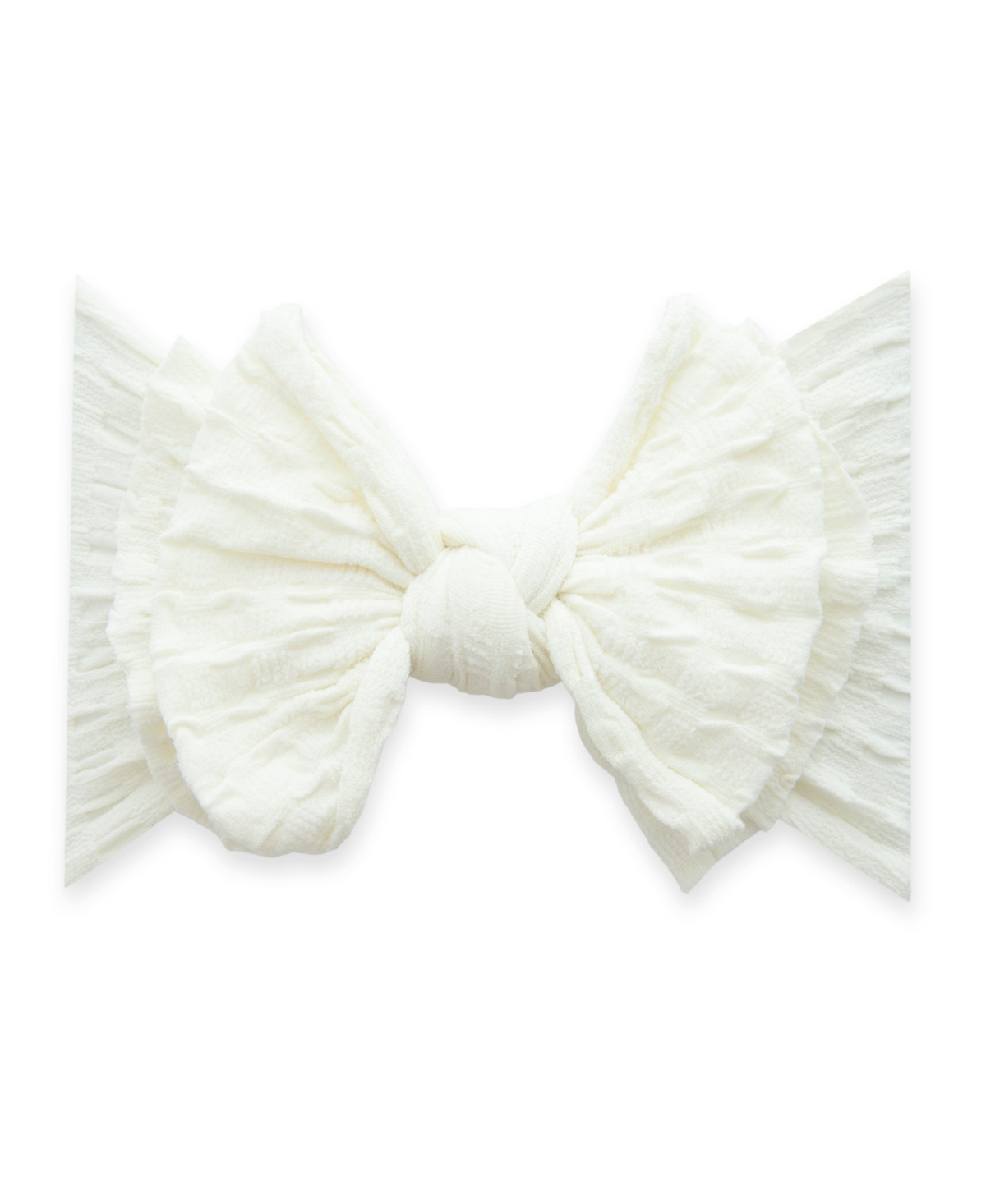 Baby Bling Babies' Infant Waffle Patterned Fab-bow-lous Headband In Ivory
