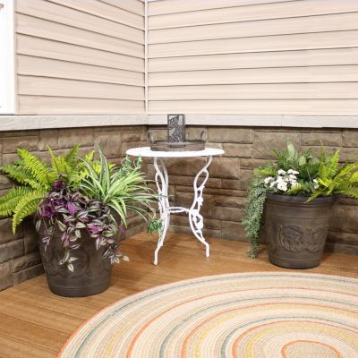 Indoor/Outdoor Patio, Garden, or Porch Weather-Resistant Double-Walled Arabella Flower Pot Planter - 20"