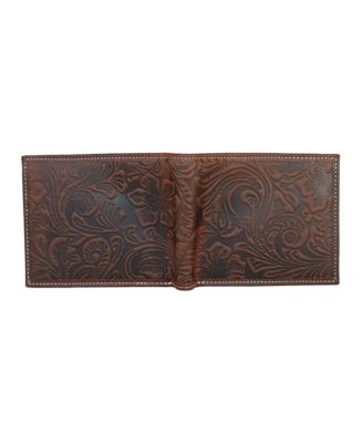 Men's Western Embossed Leather Bifold Wallet