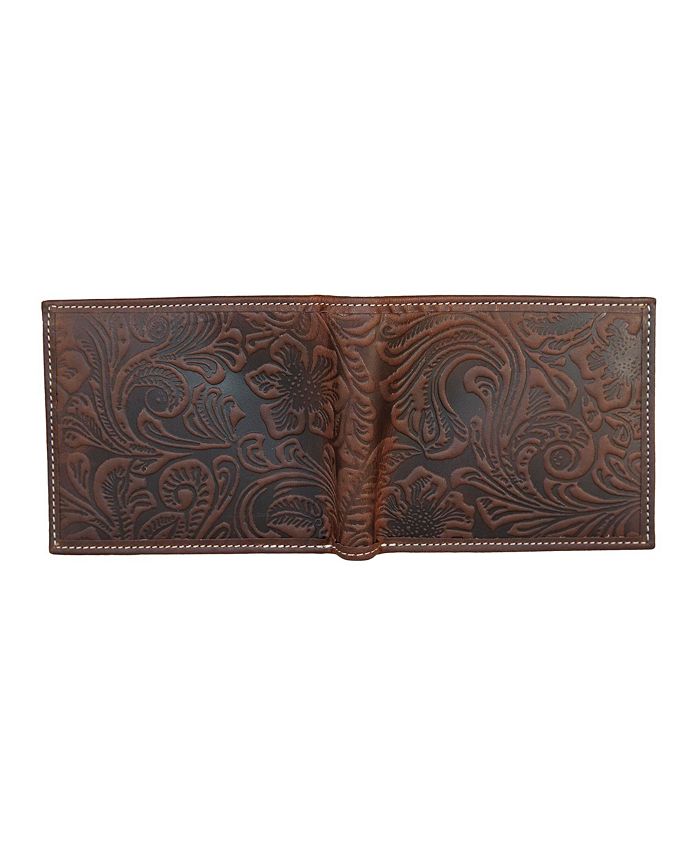 Lucky Brand Men's Western Embossed Leather Bifold Wallet - Macy's