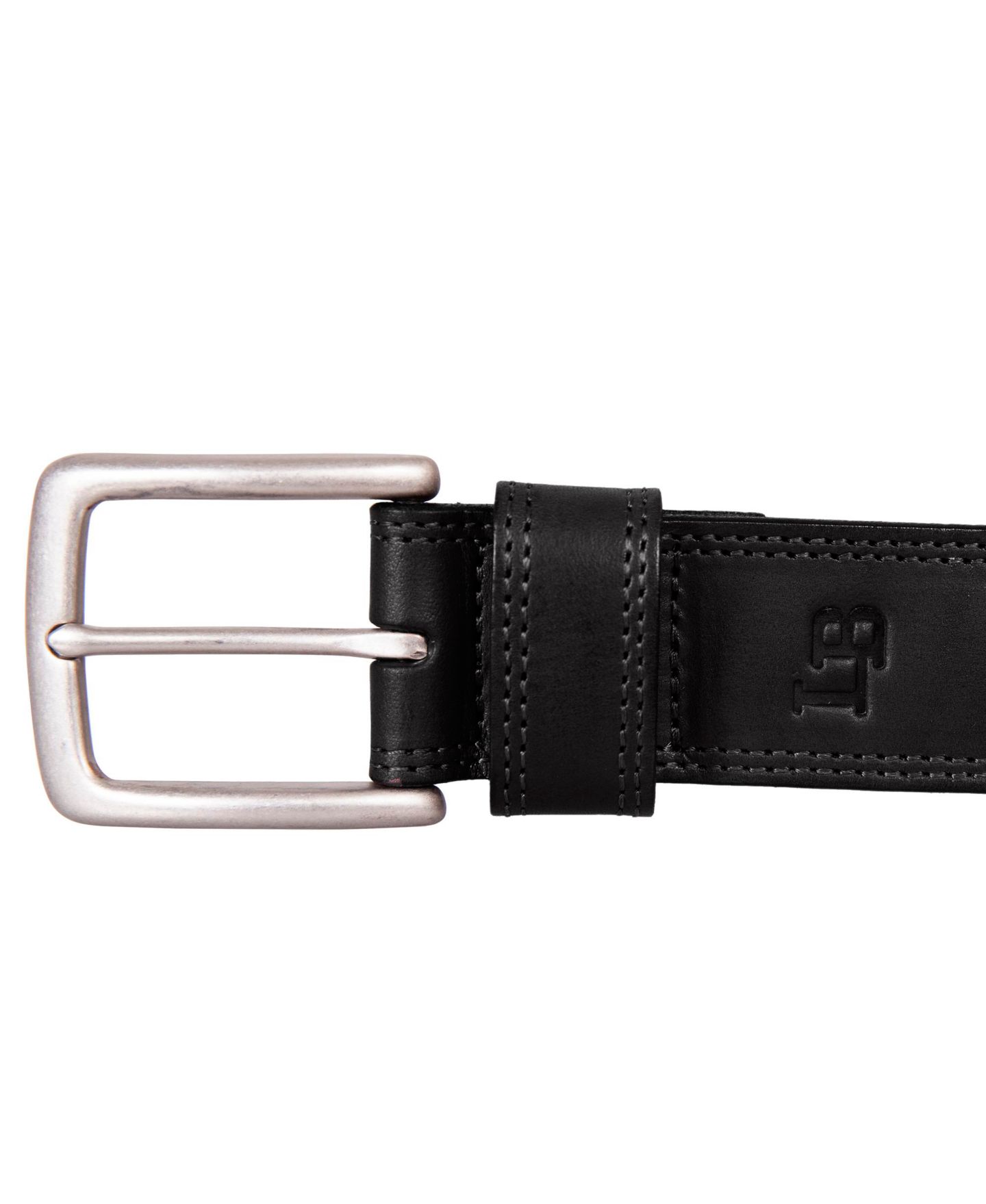 Мужской ремень Lucky Brand Double Needle Stitched Leather Belt, цвет: Чёрный — фото 2