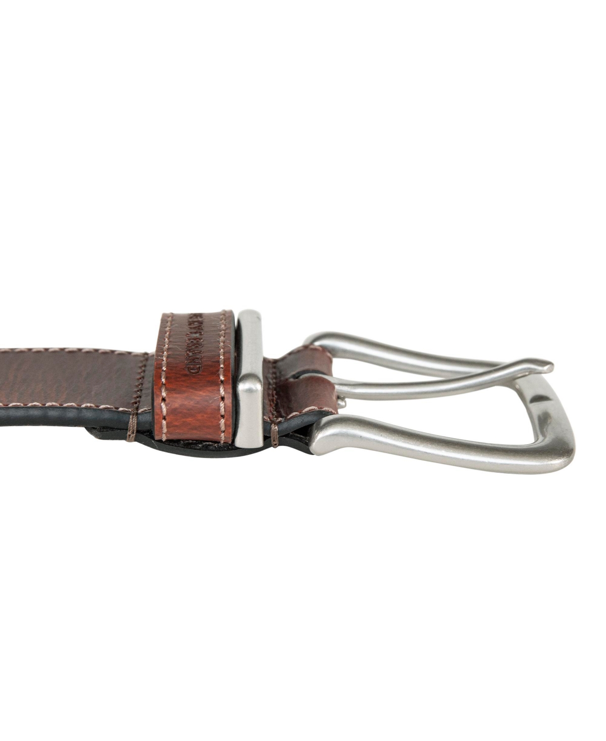 Lucky Brand Men's Leather Jean Belt with Metal and Leather Keeper