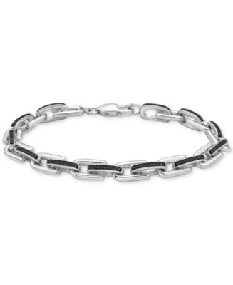 Mens two toned diamond link popular bracelet- Macy's