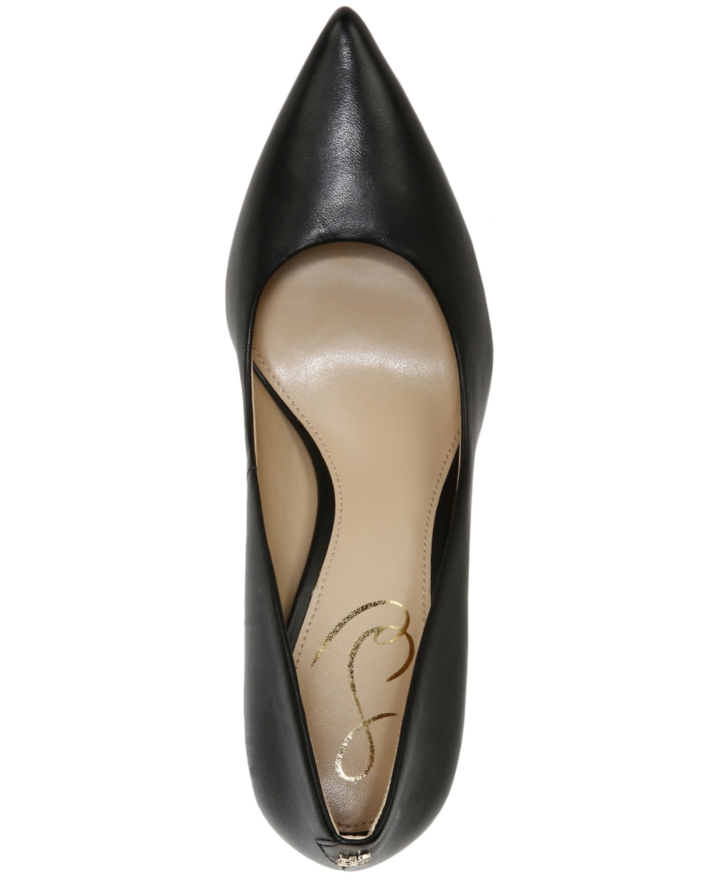 Женские туфли Sam Edelman Hazel Slip-On Pumps, цвет: Чёрный кожаный — фото 4