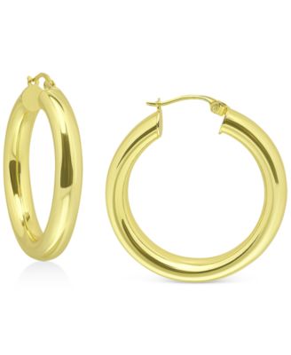 Giani Bernini - Medium Tube Hoop Earrings in Sterling Silver, 1.1"