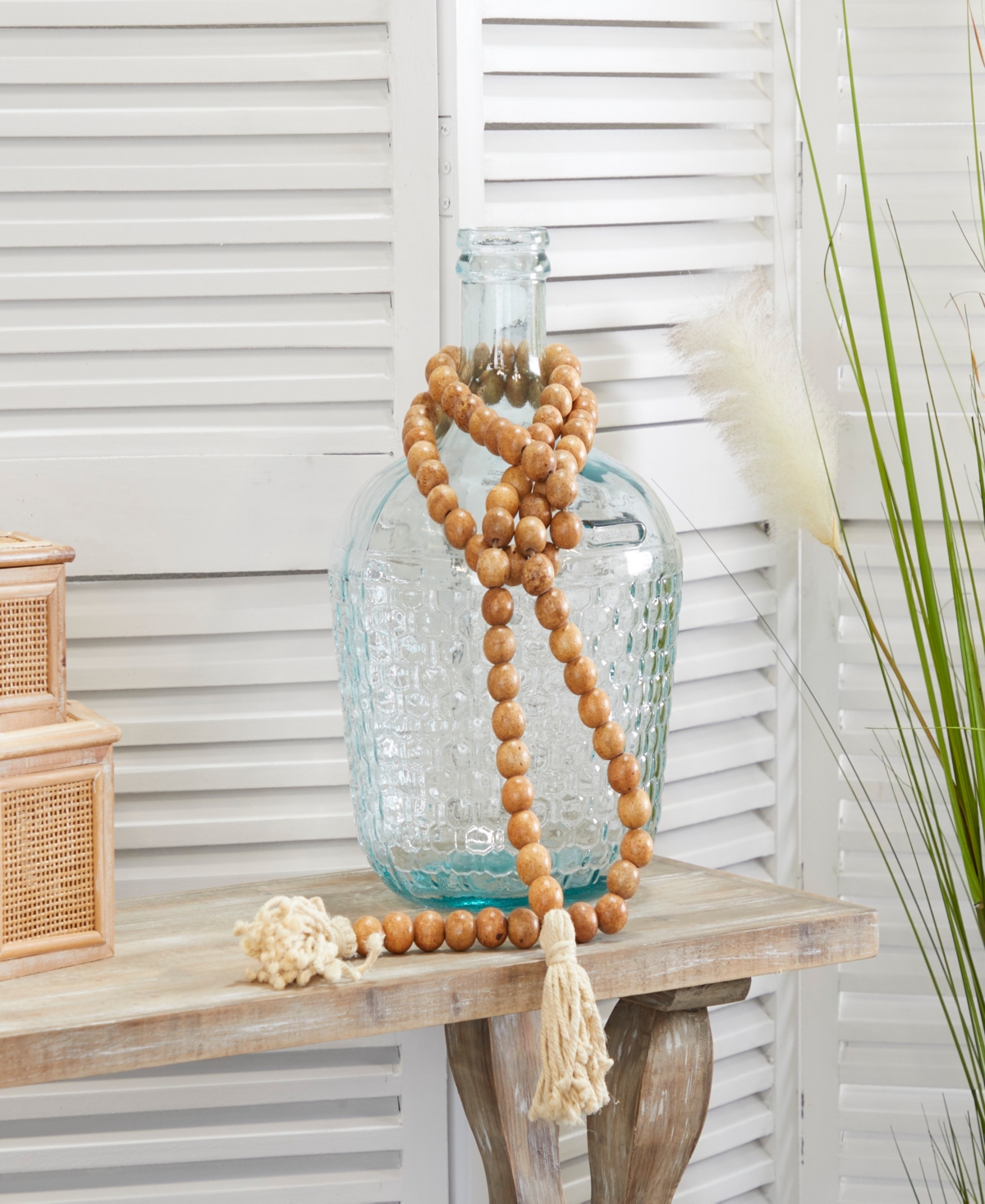 Rosemary Lane Handmade Beaded Garland with Tassel