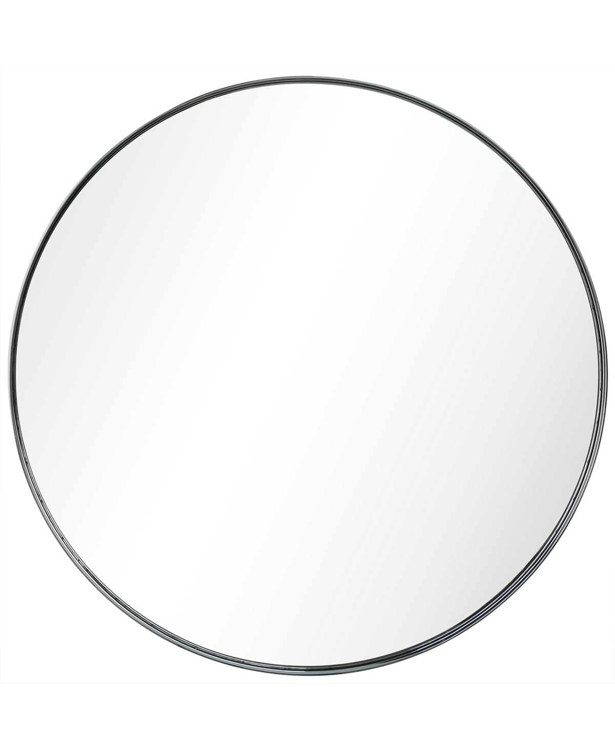 Ultra Polished Stainless Steel Round Wall Mirror, 30" x 30" - Silver-Tone