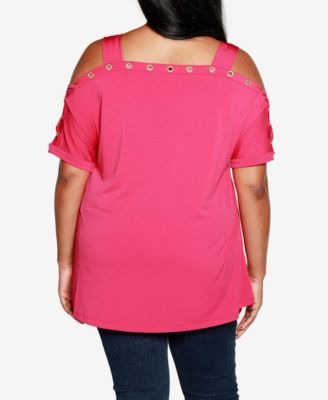 Plus Size Cold Shoulder Top