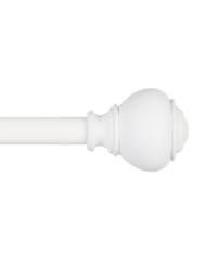 Markel 1" Adjustable Window Curtain Rod and Finial 22 Piece Set, 36"-72"