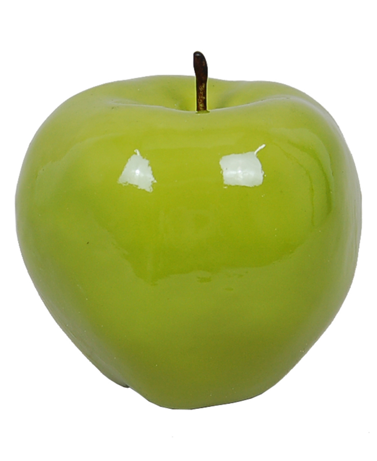 Shiny Large Centerpiece Apple, 6" - Green