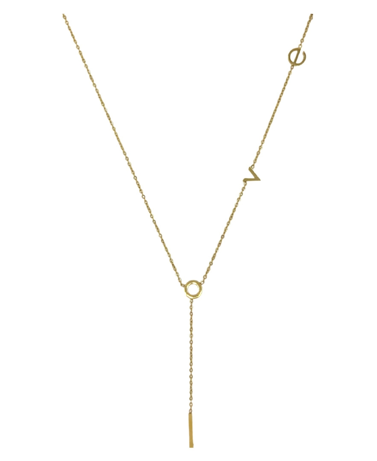 Women's Love Y-Chain Necklace - Gold-Tone