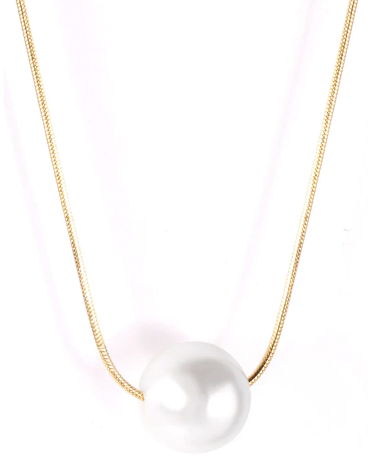 Accessory Concierge Women's Singular Imitation Pearl Necklace In Gold-tone