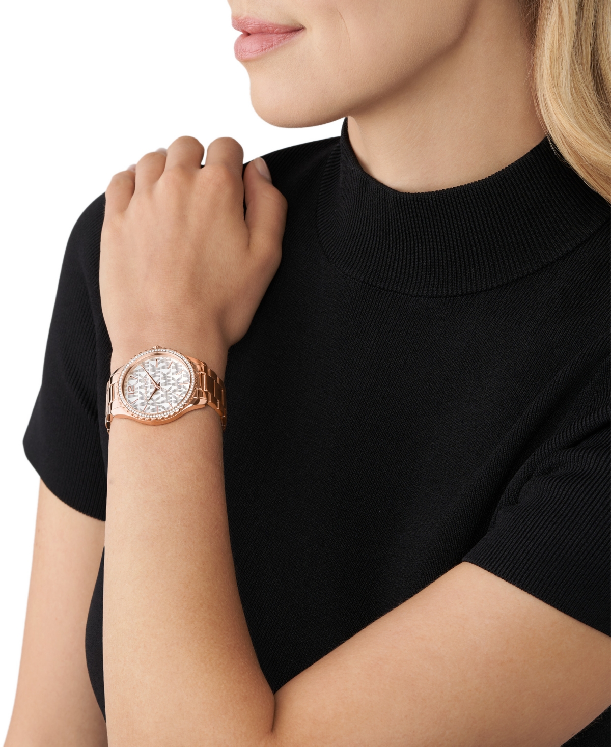 Shop Michael Kors Women's Layton Rose Gold-tone Stainless Steel Bracelet Watch 38mm