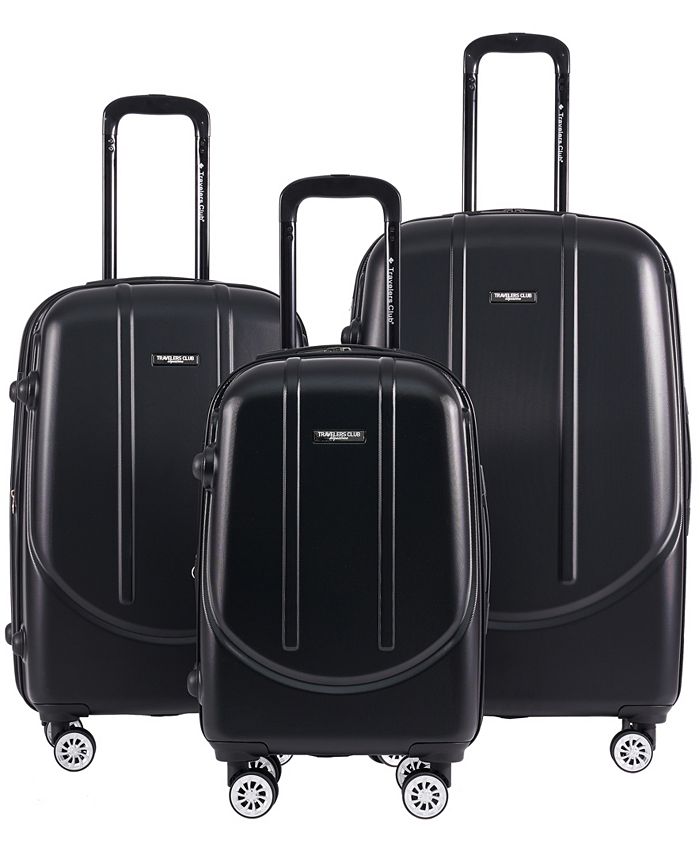 TPRC Barnet 2.0 3-Piece Hardside Expandable Dual Spinner Luggage Set Black