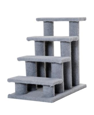 24'' Cat Tree 4-Step Stairway Perch Scratcher Pet Steps Stairs Ramp ...