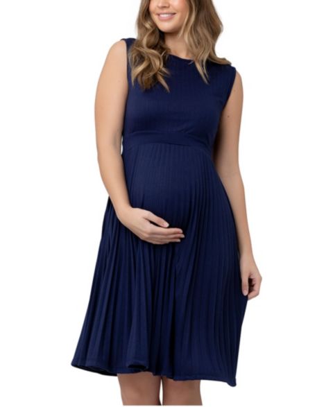Женское платье Ripe Maternity Knife Pleat без рукавов для беременных, Blueprint