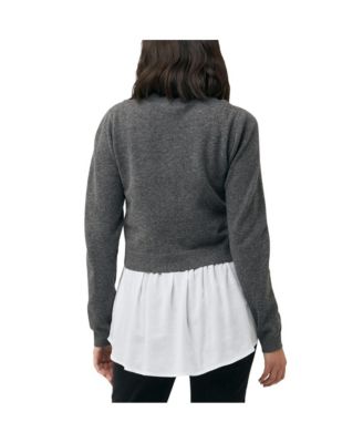 Maternity Sandy Detachable Nursing Knit Charcoal Marle