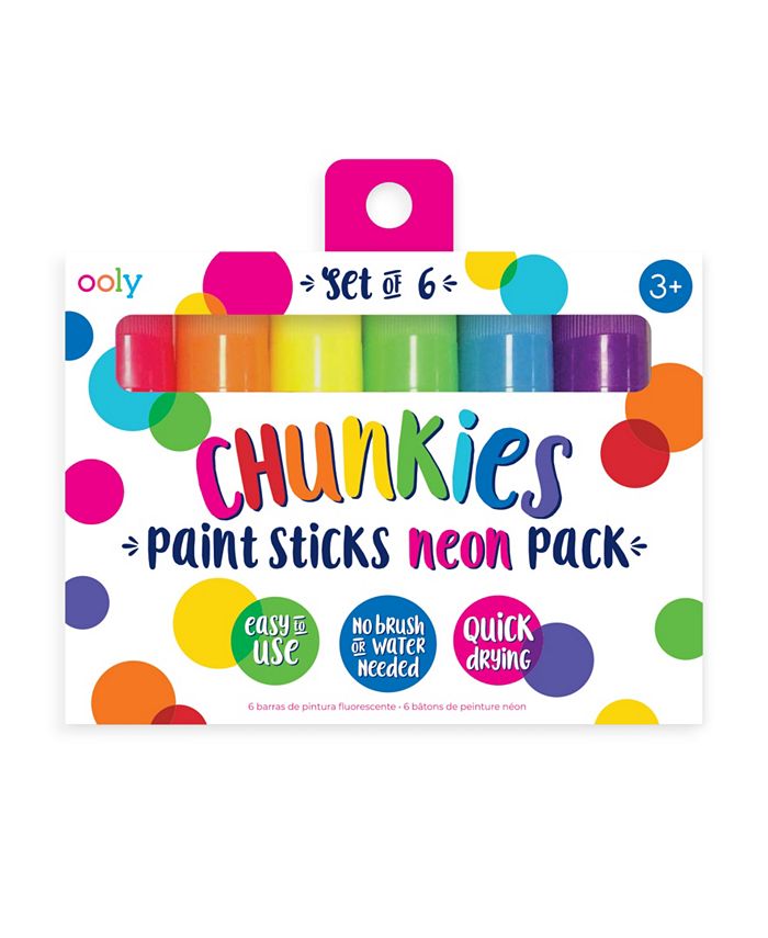 Ooly Chunkies Paint Sticks Neon Color 6 Piece Set Macy's