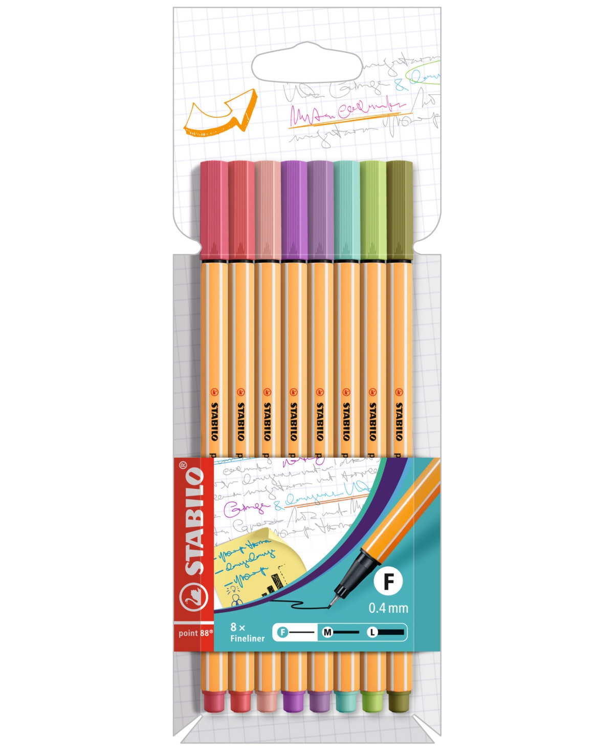 Point 88 Pens Wallet 8 Piece Color Set - Multi
