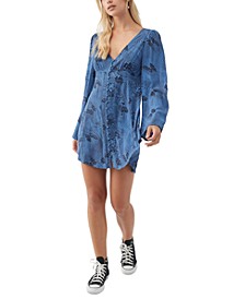 Juniors' Marylou Abstract Floral Mini Dress 