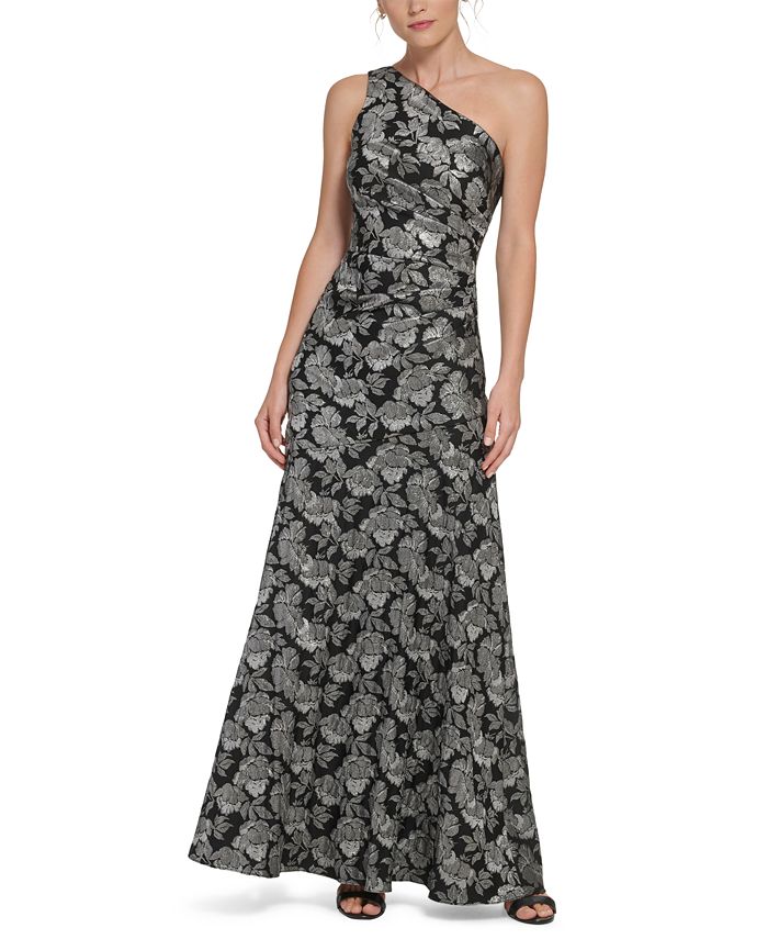 Eliza j asymmetrical scuba on sale off the shoulder gown